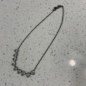 Touchstone Crystal by Swarovski Gunmetal Necklace